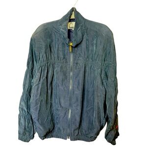 HEAD Silk Bomber Jacket Size L Blue